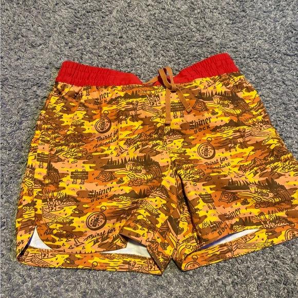 Shiner and Magellan Outdoors Orange Camouflage Shorts Size L - Picture 3 of 5